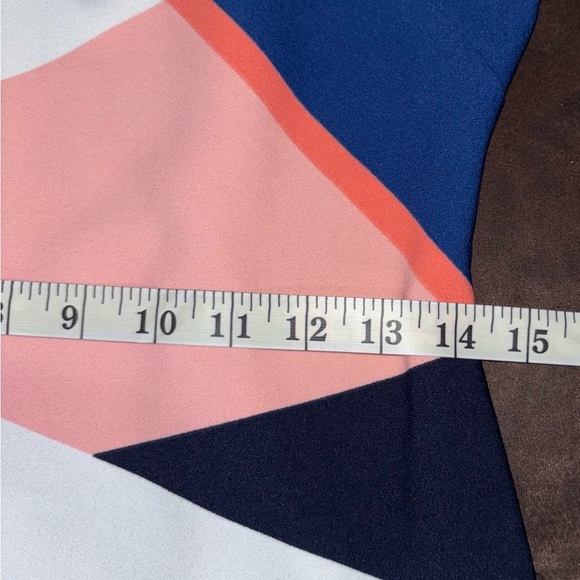 Vince Camuto  Printed Sheath Dress in Pink, Blue, and White - Picture 8 of 13